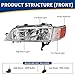 AUTOSAVER88 Headlight Assembly Compatible with Accord 1994 1995 1996 1997 Driver and Passenger Side