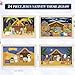 Halloscume 4 Pack Christmas Wooden Jigsaw Puzzles for Kids 24 Piece Jesus Nativity Theme Jigsaw for Preschool Christmas Toys, Educational Safe Toddler Gift