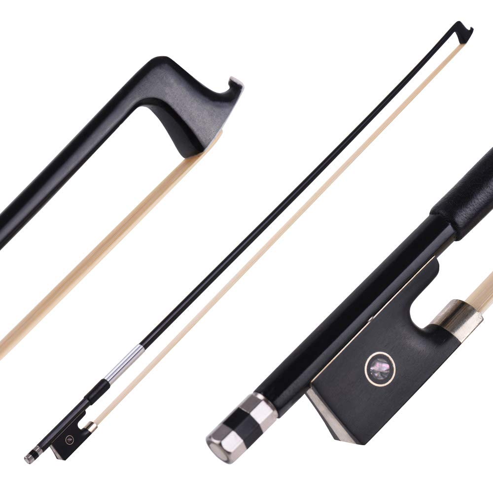 Andoer® - Archetto di violino 4/4 in fibra di carbonio, ebano 4/4 A