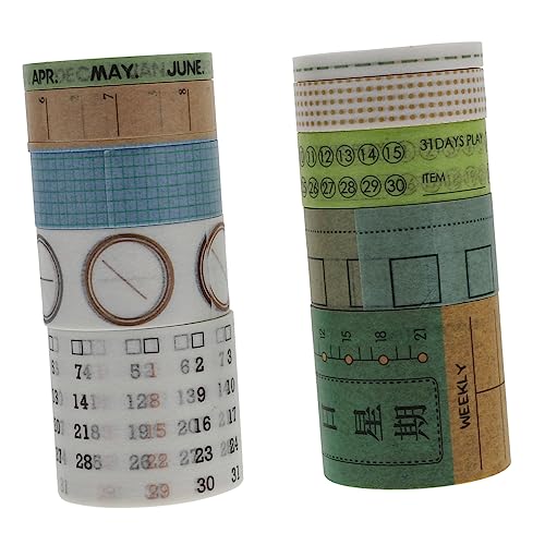 CIMAXIC 10 Rollos De Cintas Adhesivas Washi Creative Scrapbook Papel Tapas Decorativas Pegatinas