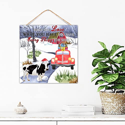Panneau de décoration murale pour bureau style ferme rétro et gnome au camion rouge chaleureux