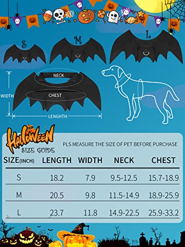 Halloween Dog Bat Wings Costume, Pet Halloween Cosplay Party Dress Up Costume For Large Dog(L) #TOP3