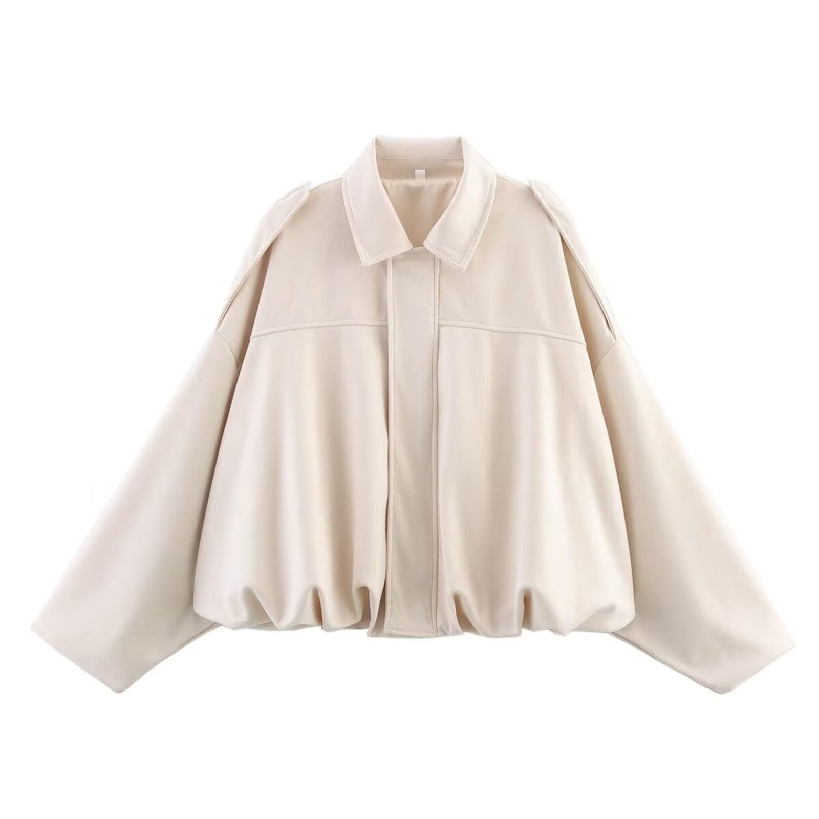 Generic - Chaqueta de imitación de primavera para mujer, informal, de manga larga, estilo callejero