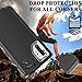 YmhxcY Note 10 Plus Case with Self Healing Flexible TPU Film[2 Pack] and Camera Lens Screen Protective Film[2 Pack], Heavy Protection Cover for Samsung Galaxy Note 10 Plus-Black and Grey