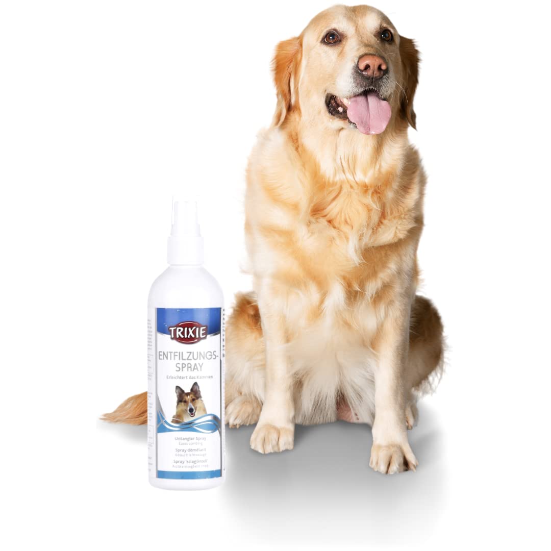 TRIXIE :-Detangling Spray for Dogs|Non-Toxic, Odourless and Non-Greasy Spray|Removes Knots Tangles, Mats and Loose Fur Easily|Makes The Fur Repellent to Dust, Dirt and Water 250 Milliliter 1
