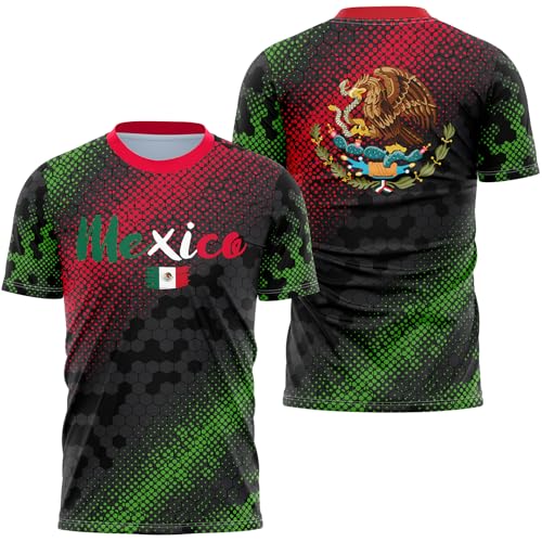 Mexican Shirts-Short Sleeves Summer Mexico T-Shirt, Mexico Jersey Unisex Round Neck Casual 3D Sports Shirt Top