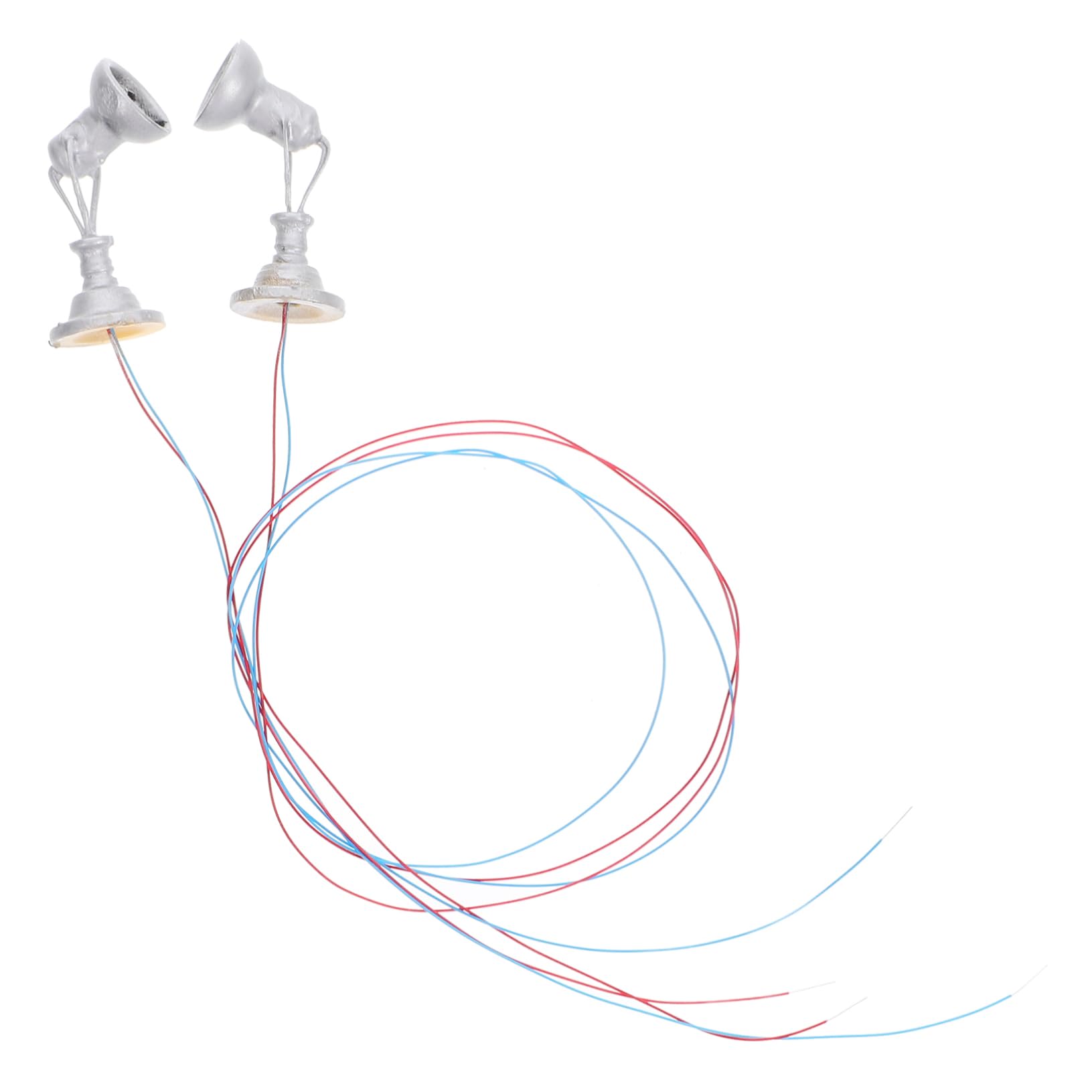 HOMSFOU 2pcs Train Model Decorations Miniature Railway Lights DIY Accessories Model Lamps