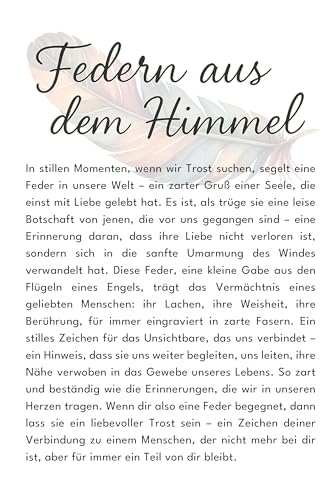 Pusteblume Grusskarten Beileidskarte mit Holzfeder Windfänger - Memorial Keepsake mit tröstliche Nachricht für Verlust und Erinnerung Trauerkarte karte trauer