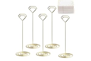 Wettin Unique Table Number Holders with Place Cards - Set of 12