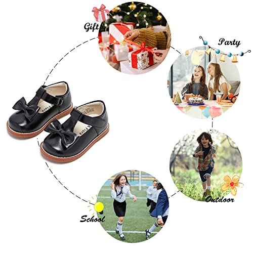 Image of Felix & Flora Toddler Little Girl Mary Jane Dress Shoes - Ballet Flats for Girl Party School Shoes