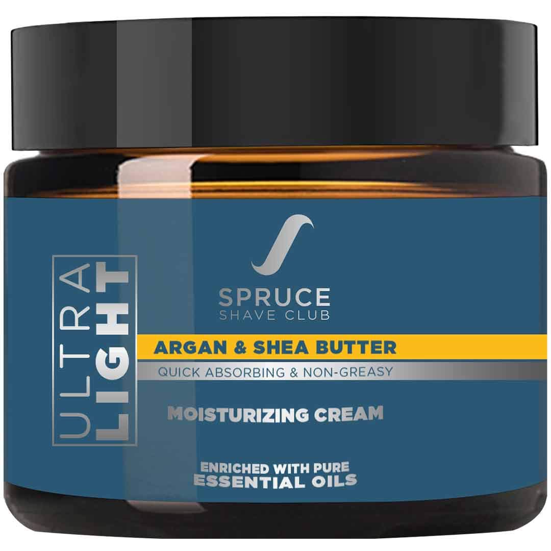 Spruce Shave Club Moisturizing Face Cream For Men | Natural Face Cream For Oily Skin | Ultra Light & Non Greasy Moisturizing Cream With Shea Butter, Argan Oil & 10 Natural Ingredients 50g