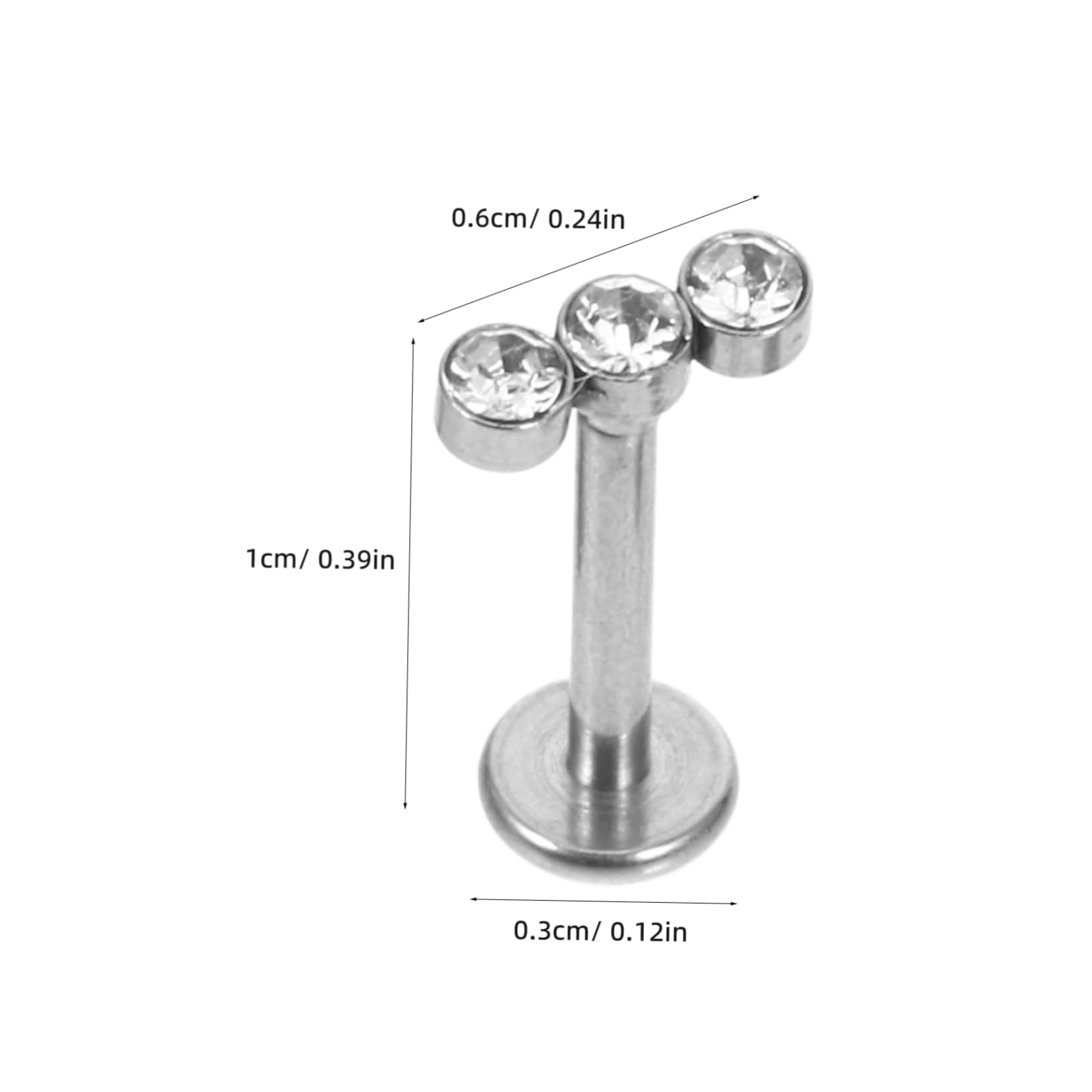POPETPOP 5pièces Bijoux de Piercing Acier Inoxydable pour Lèvres Nez Labret Tragus et Piercings Dermiques Bijoux de Corps