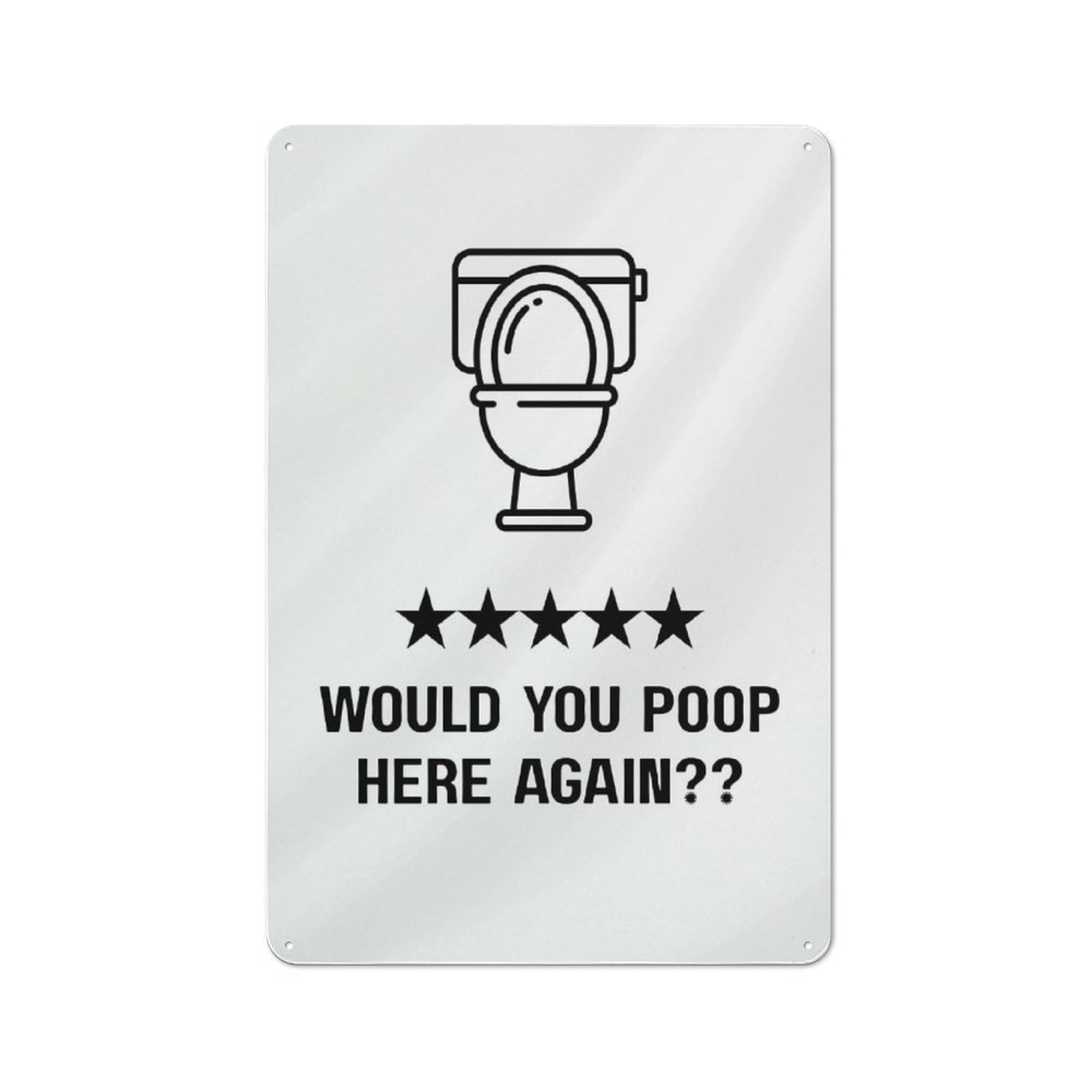Junmoney Toilet Review Would You Poop Here Country Vintage Metal Wall Decor 30X20cm, Farmhouse Metal Sign For Kitchen, Cottage, Porch Or Garden Room