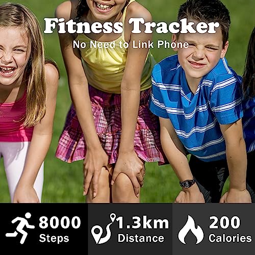 Image of Kids Watches for Girls Boys Digital Sport Watch with Step Counter Pedometer Vibration Alarm Clock, No App Waterproof Fitness Tracker Kids Watch Boys Girls Teens Students Ages 5-16
