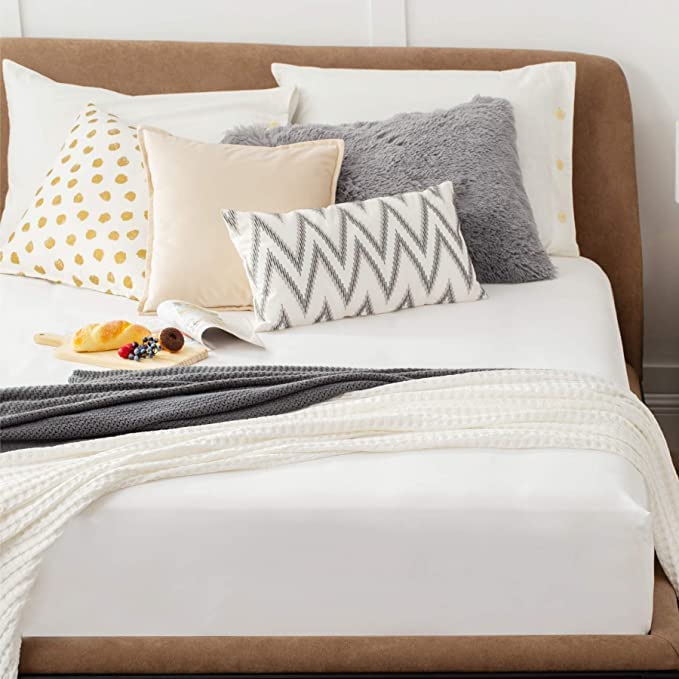 Buy Fitted Sheet Queen White Extra Soft Brushed Cotton Wrinkle & Fade