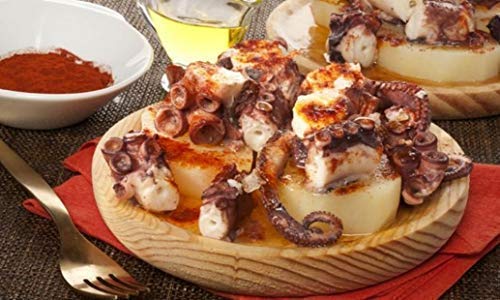 Platos para Pulpo de Madera - Set de 6 - Ø 30 cm Pino de primera calidad Ideal para comer pulpo a la gallega, pulpo