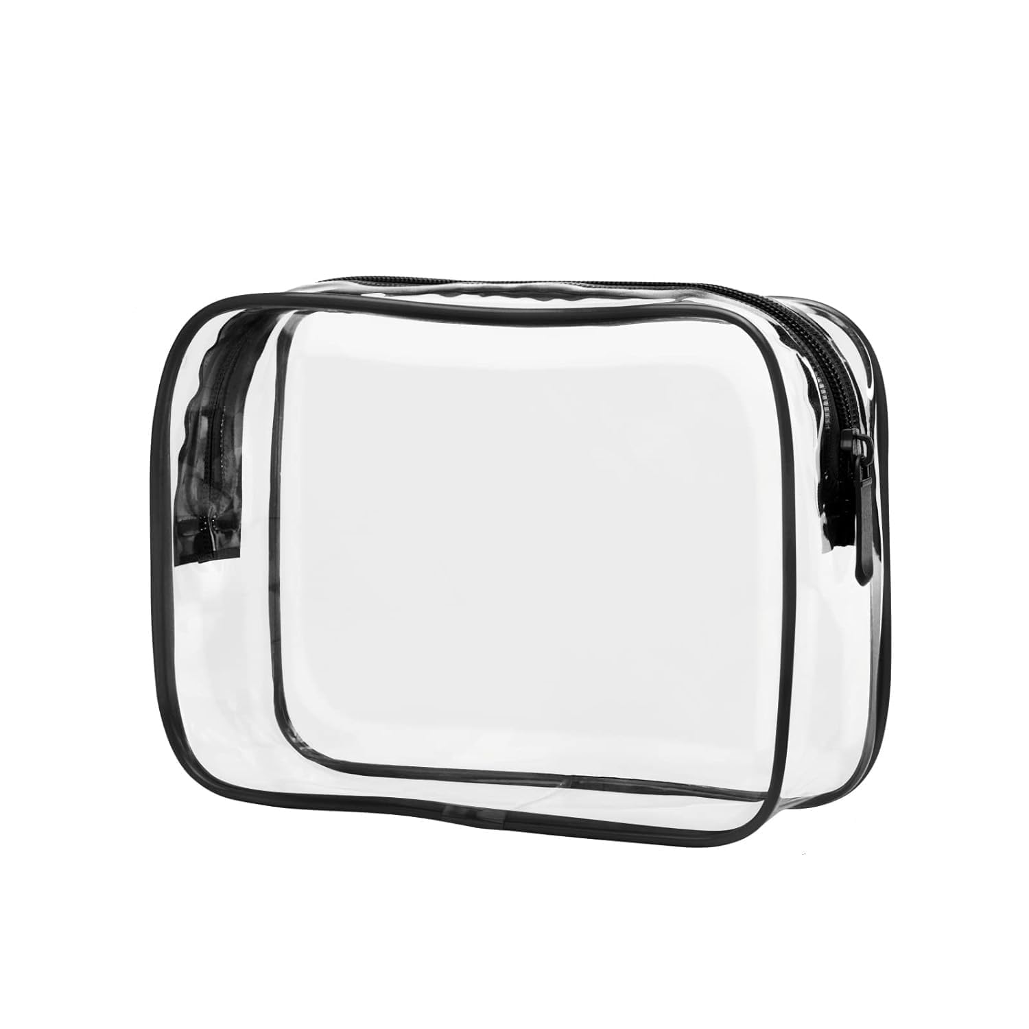 clear travel toiletry bag tsa approved quart size travel bag airport carry on liquid bag cosmetic pouch clear shower bag transparent toiletries bag (transparent)