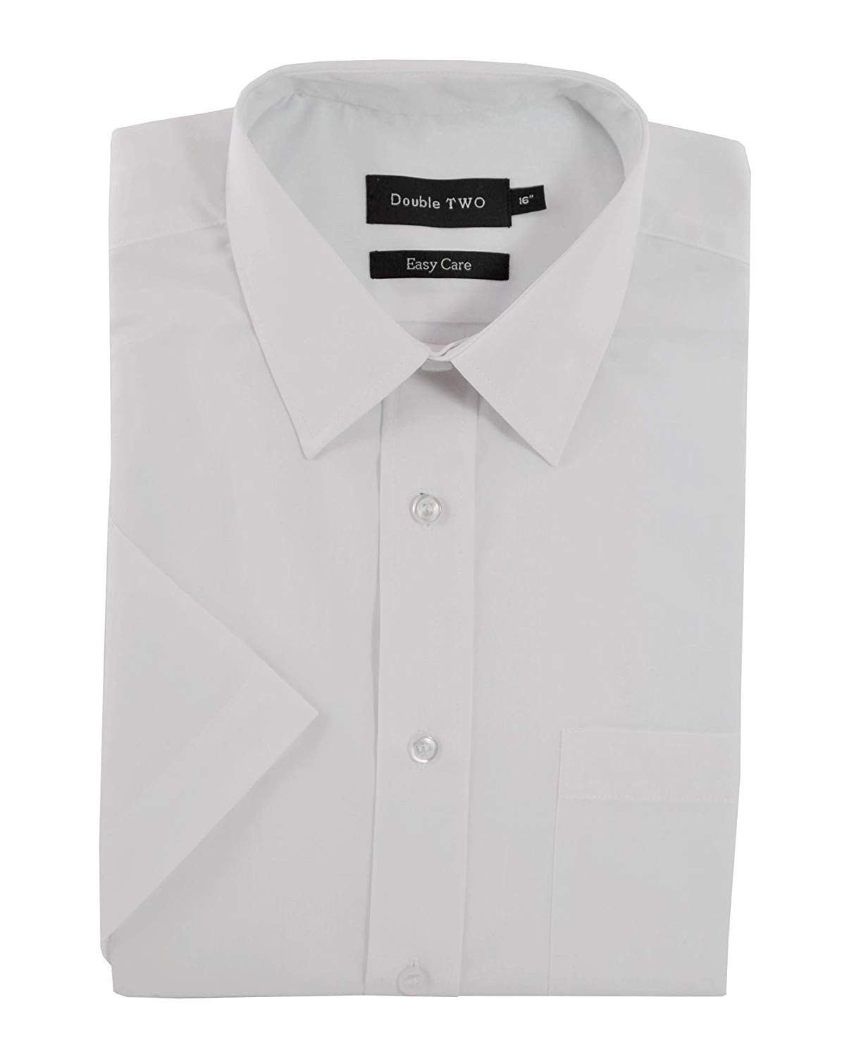 Double TWOMen's Short Sleeve Shirt Classic Fit Easy Care Formal Business Shirt