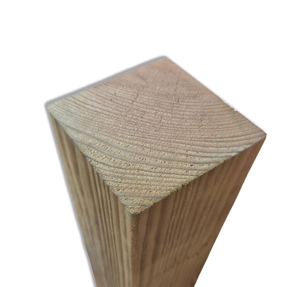 Trave in legno di pino nordico da 240 cm, sezione 9x9 cm, finitura piallata, impregnato in autoclave classe IV