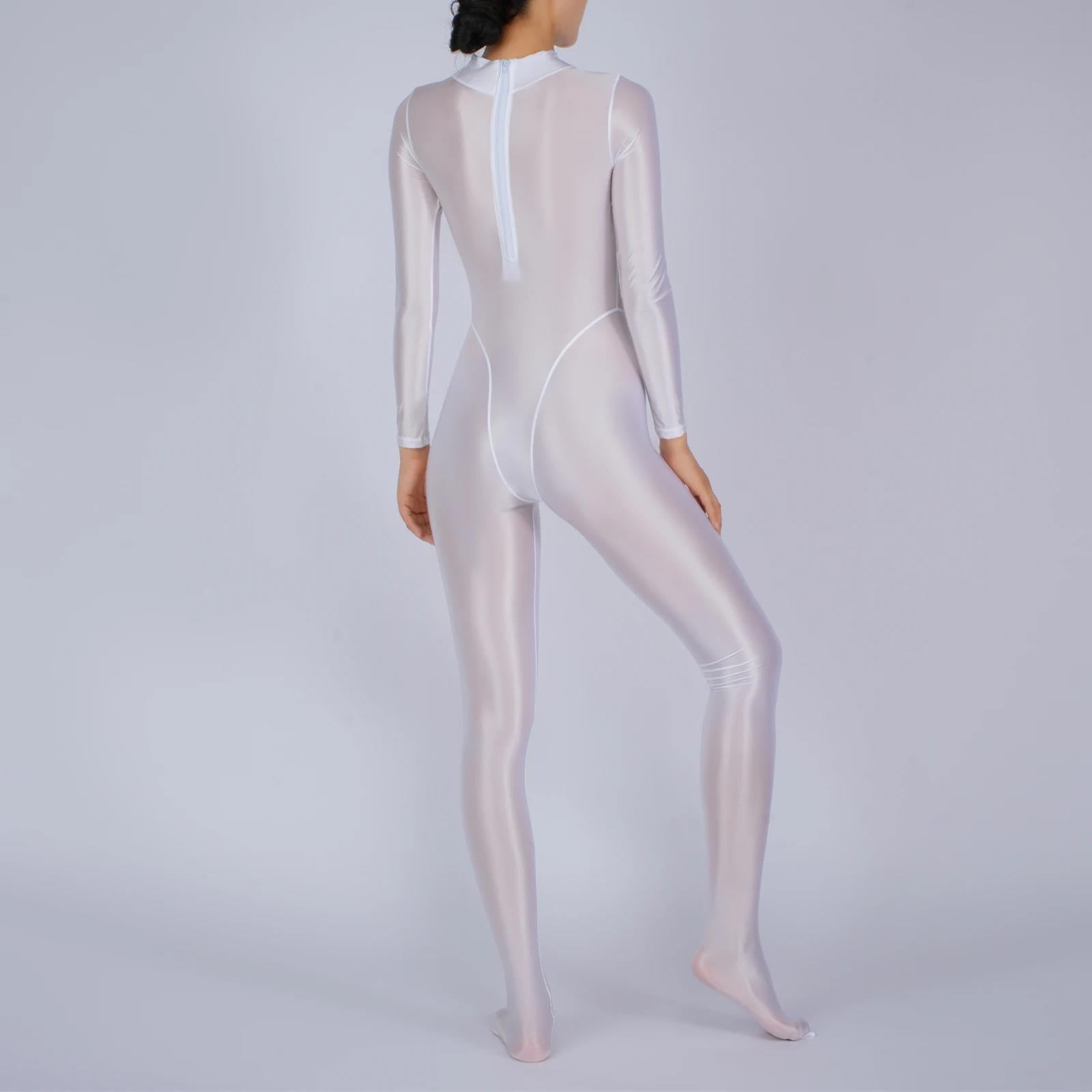 Lencería Sexy Jumpsuits De Una Sola Pieza De Manga Larga Sexy Ver A Través De Bodysuits