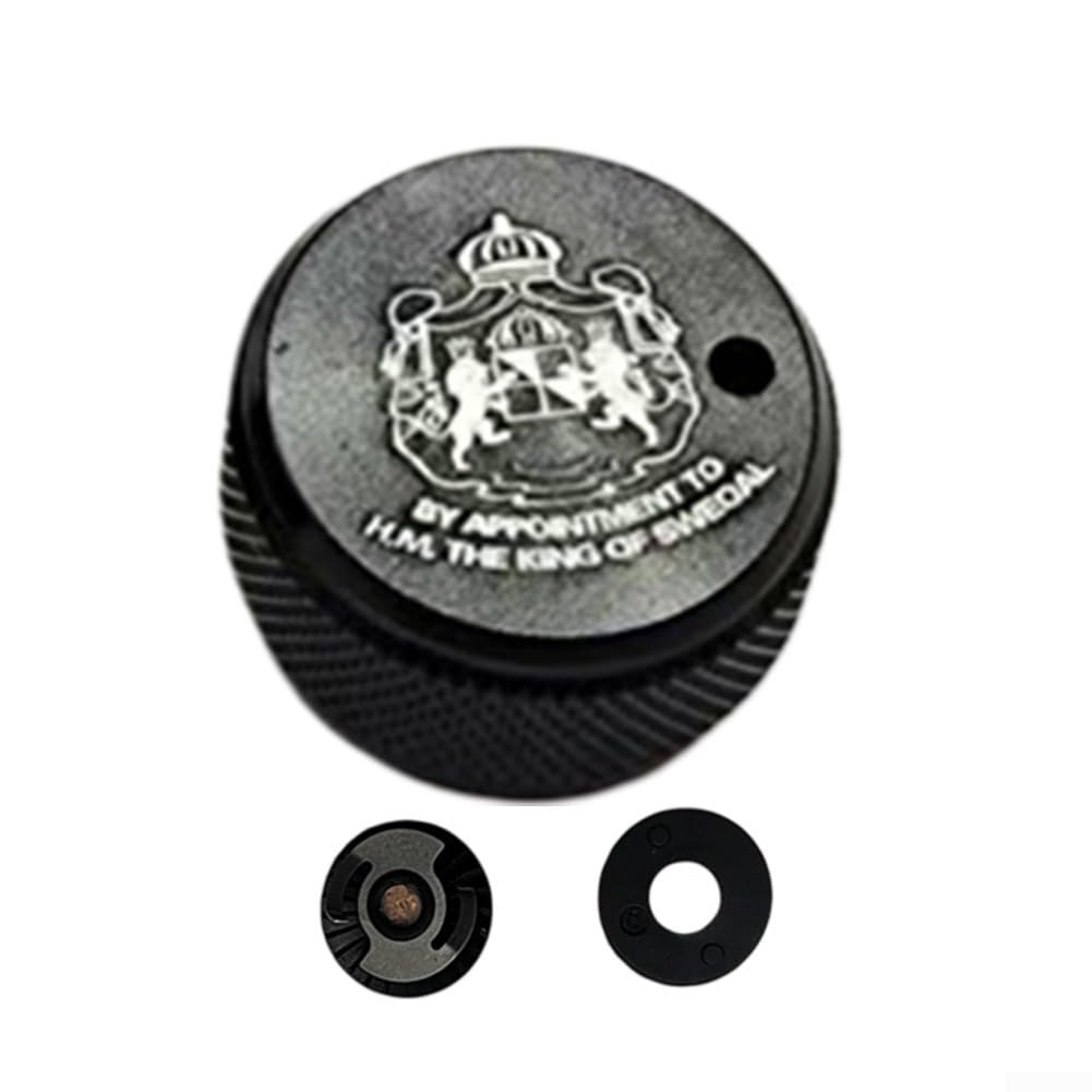 Spool Mechanical Knob for ABU3/3.5/4/P5 Spool, Aluminum Alloy Spool Control with Internal Sound Baitcast Reel, Fishing Reel Replacement Parts(Black)