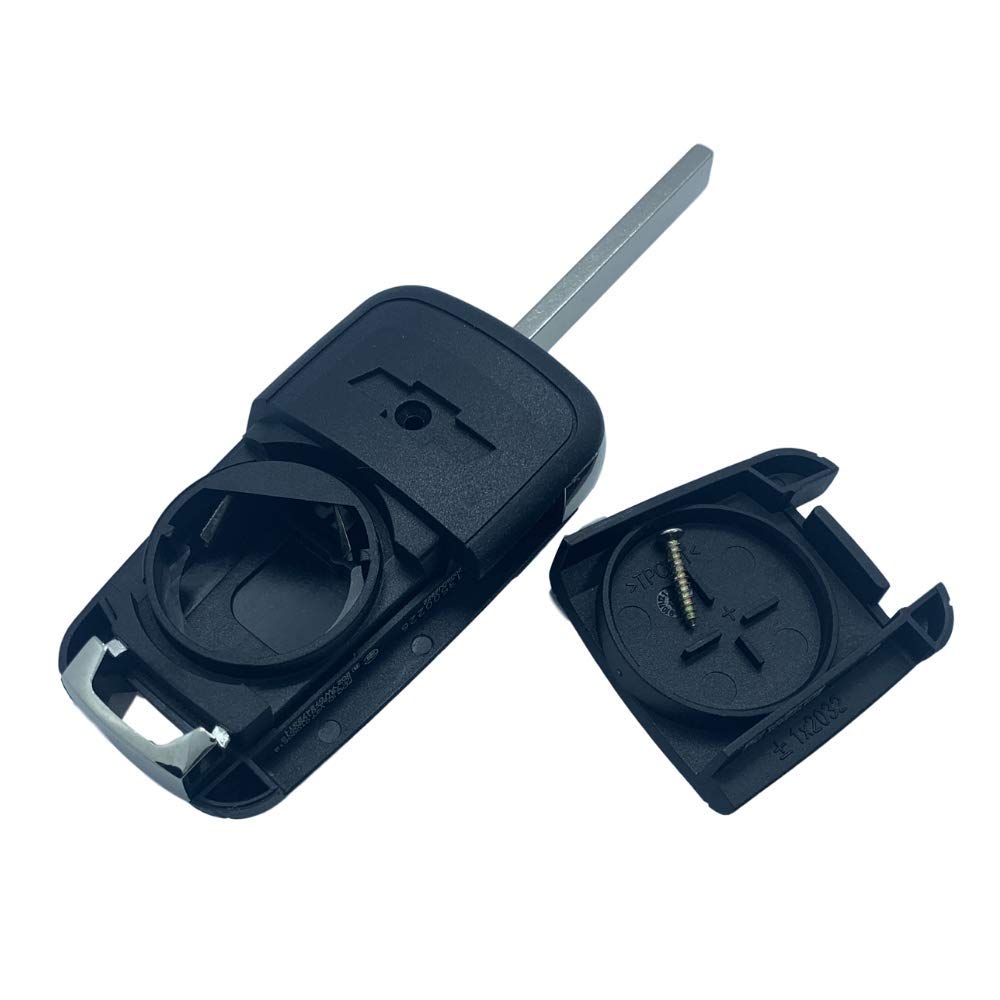 JONGO - Etui na klucze z wymiennym ostrzem kompatybilne z Chevrolet Aveo (2011-15), Cruze (2008-14), Orlando (2011-15) i Spark (2015) | Pilot zdalnego sterowania kluczykiem z 2 przyciskami