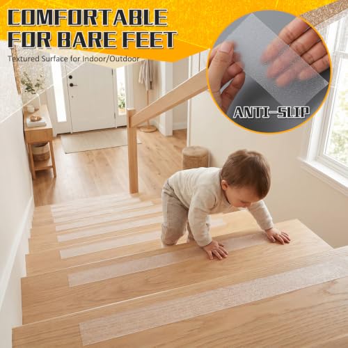 Image of Transparent Anti Slip Tape, Waterproof Grip Tapes for Stairs,2 inch X 15'