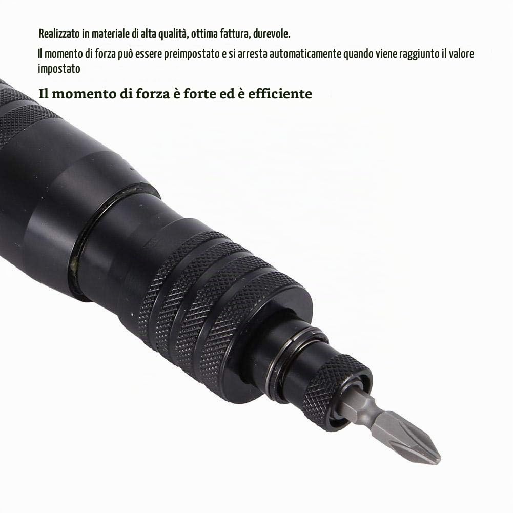 Cacciavite Pneumatico 1200rpm Utensile per 1/4"Cacciavite Pneumatico Manuale CW/CCW 2-4N.M