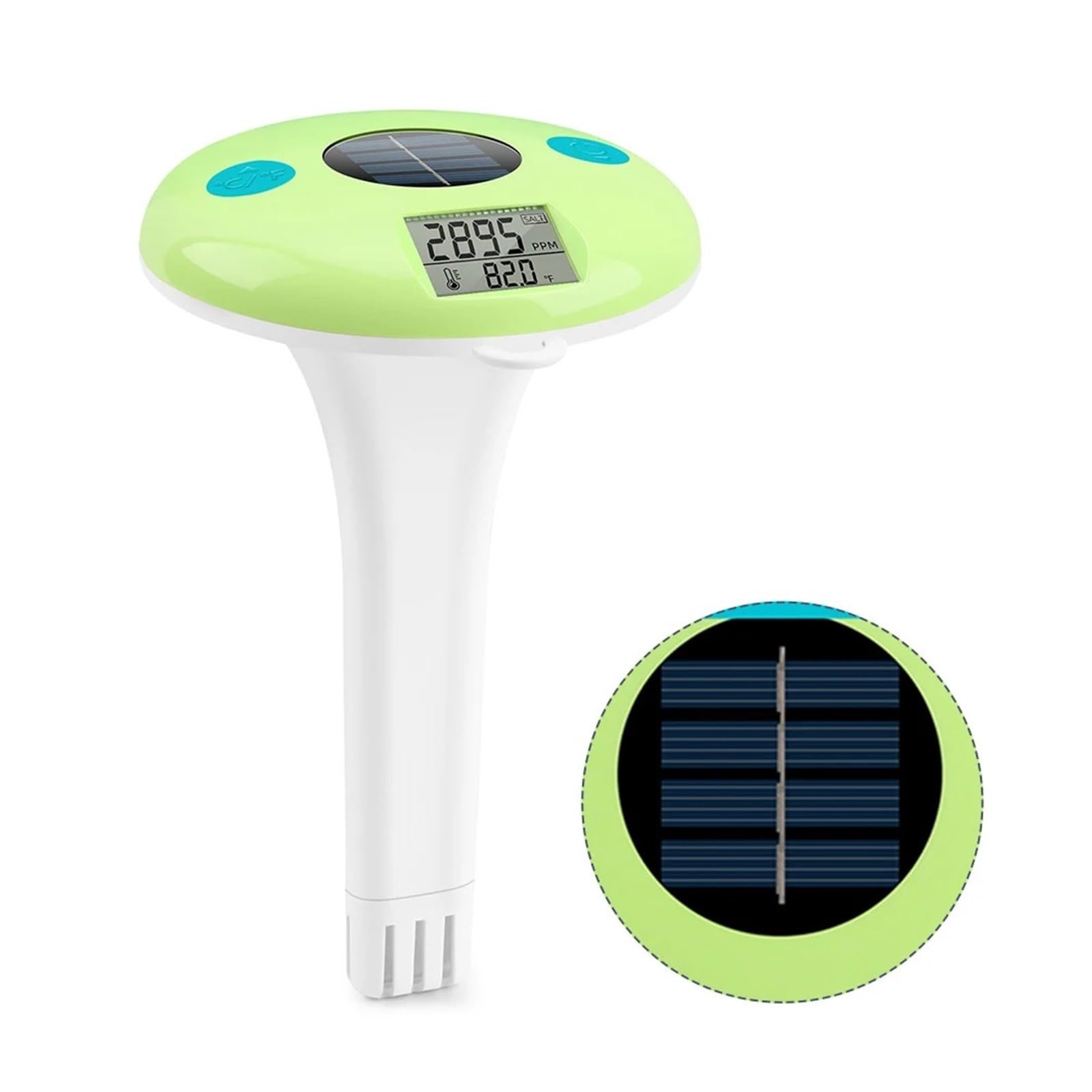 TermóMetro De Piscina Termómetro Solar For Piscina 2 En 1 con Diseño Impermeable For Una Medición Precisa De Salinidad Y Temperatura. FáCil De Usar