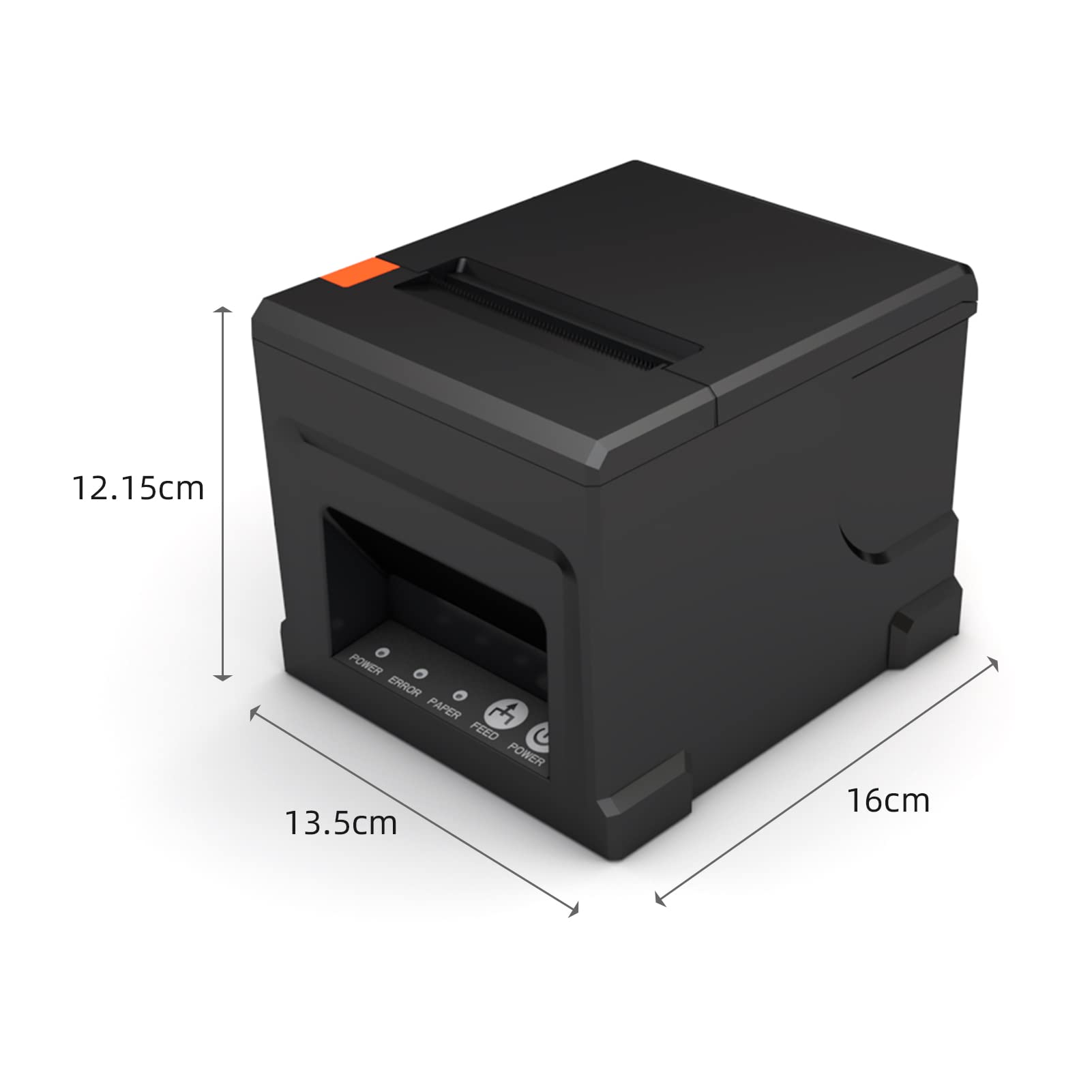 80mm USB + LAN Stampante per scontrini Stampante POS con taglierina automatica Desktop Stampa termica diretta compatibile con supporto ESC/POS per spedizioni Affari Ristorante Cucina Supermer