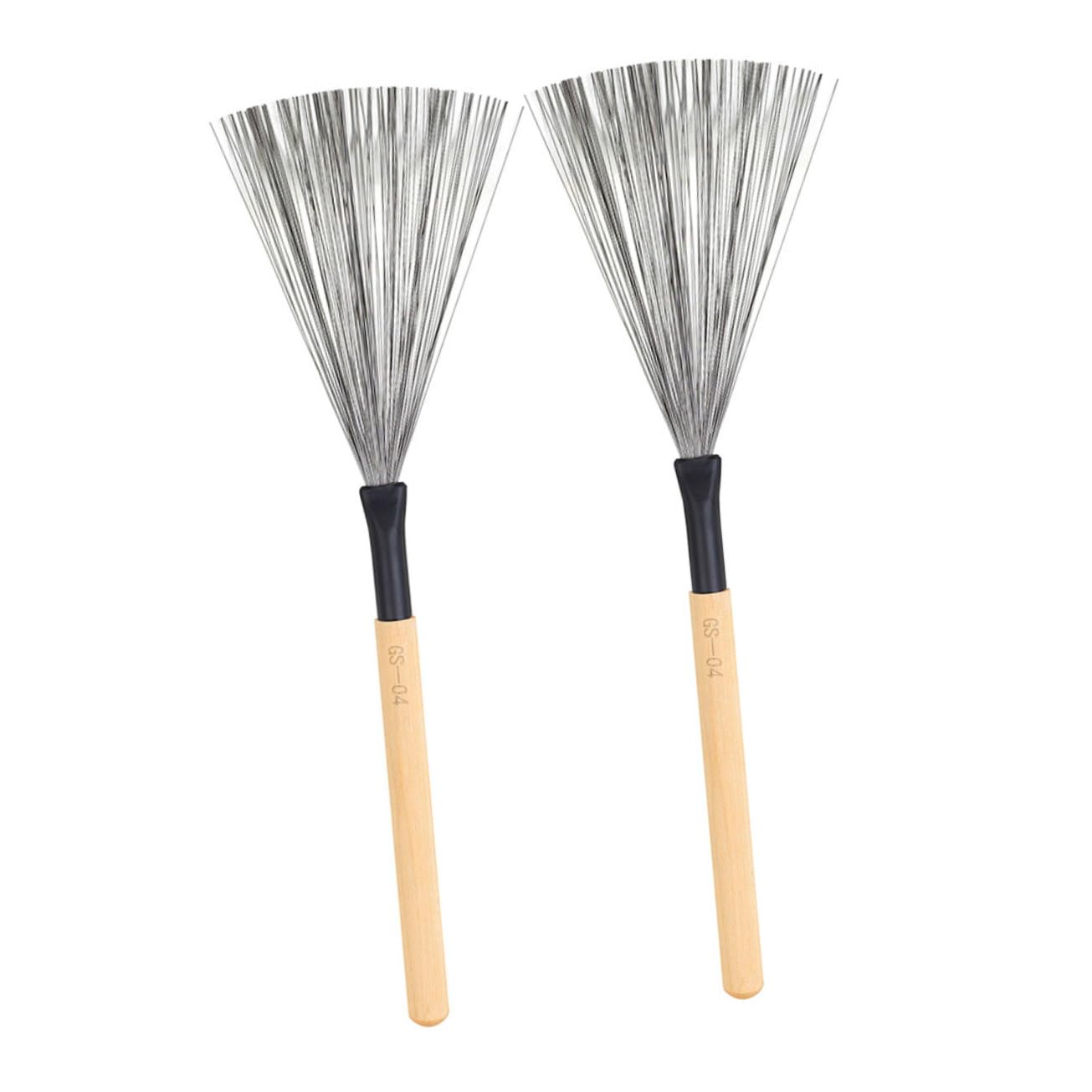 Brosse À Tambour En Fil D'Acier Avec Poignée En Bois 12.80 Pouces Balais Pour Batterie Jazz Accessoires De Percussions Pour Batteurs Débutants Et Professionnels