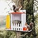 MOGOULUA 6.4L Eichhörnchen Futterhaus Aus Metall Chipmunks Futterkasten mit Mais Halter Eichhörnchen Futterstation zum Aufhängen Für Draußen Chipmunks Futterkasten Haus Wetterfest Squirrel Feeders
