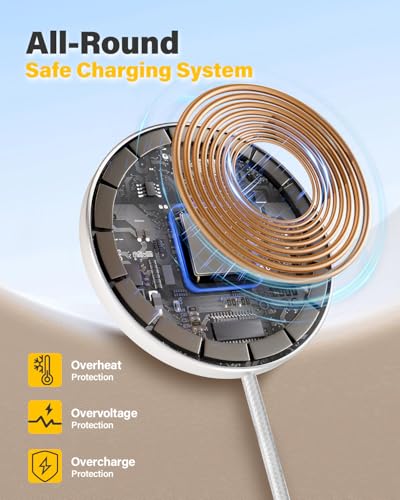 6FT Magnetic Wireless Charger Charging Pad - image 9