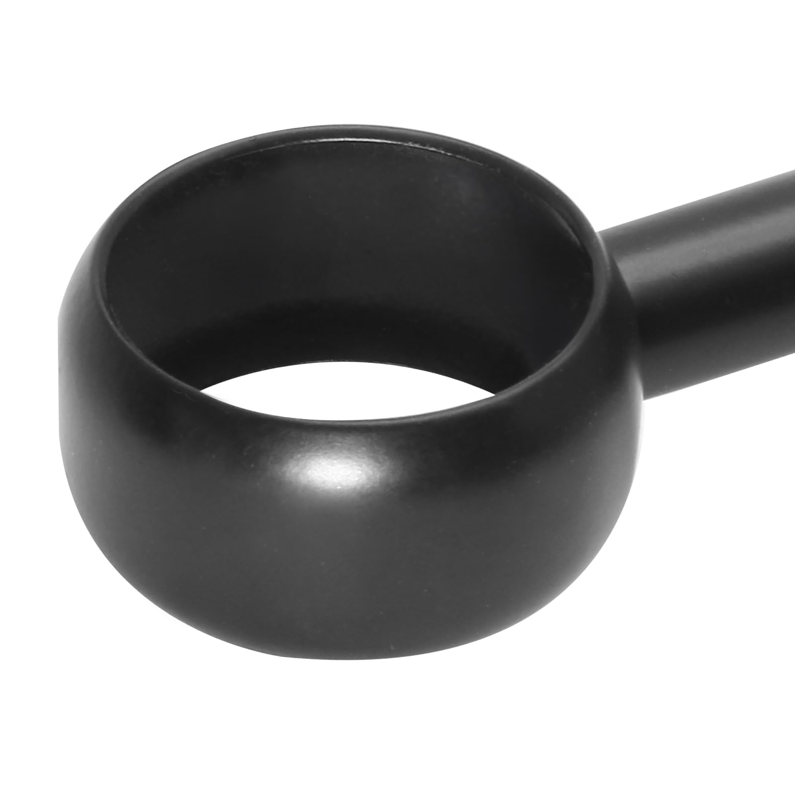 HARSKIYER - Lot De 2 Supports De Tringle à Rideaux Noir Mat - Acier Inoxydable 304 - Diamètre 38 Mm - Pour Douche, Placard, Plafond