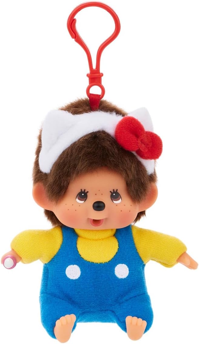 Monchhichi x Hello Kitty Costume Keychain Plush Doll - 4" Monchhichi