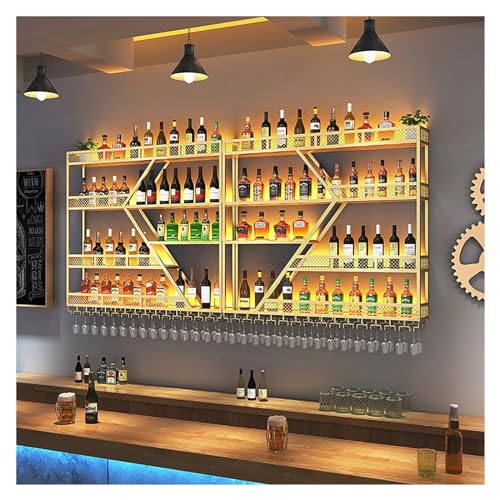 Gran botellero de Pared para Bar, estantes de...