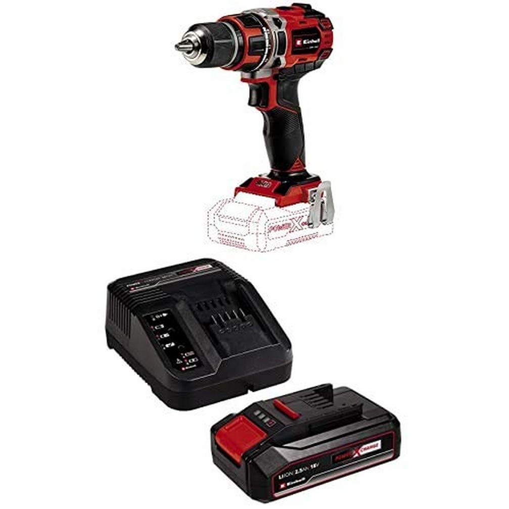 Einhell TP-CD 18/50 Li BL - Solo, Akülü Vidalama ve Einhell 18V 2,5 Ah PXC Starter Kit (Başlangıç Seti)