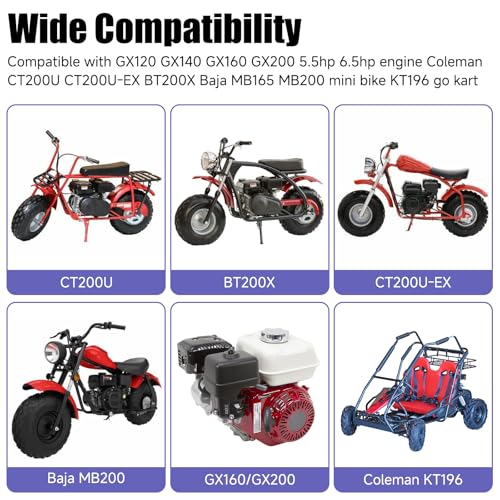 Image of Air Filter Housing Assembly Compatible with GX160 GX200 GX120 GX140 5.5hp Engine Coleman CT200U CT200U-EX BT200X Baja MB165 MB200 Mini Bike Air Cleaner KT196 Go Kart Parts Accessories
