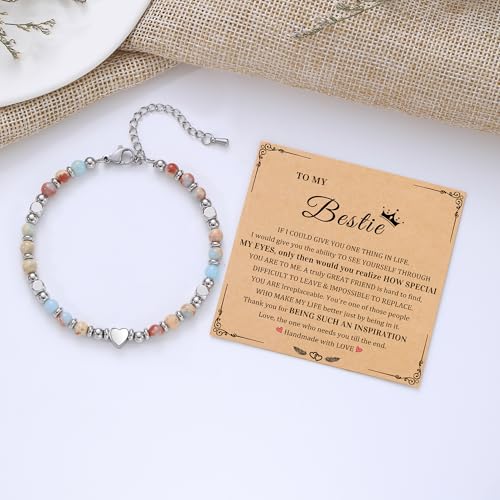 Image of Best Friend Bracelet Gifts for Women Sister Bestie, Christmas Gift for Teens Mom Daughter Granddaughter Birthday Gift for Her Stocking Stuffers