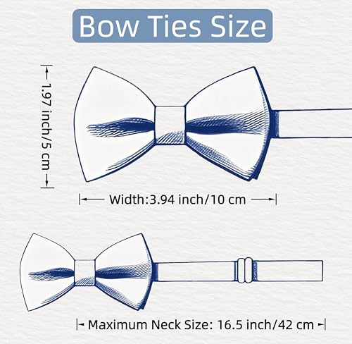 image for Carahere Pre-Tied Little Boy's Polka Dot Bow Ties Baby Solid Color Bow