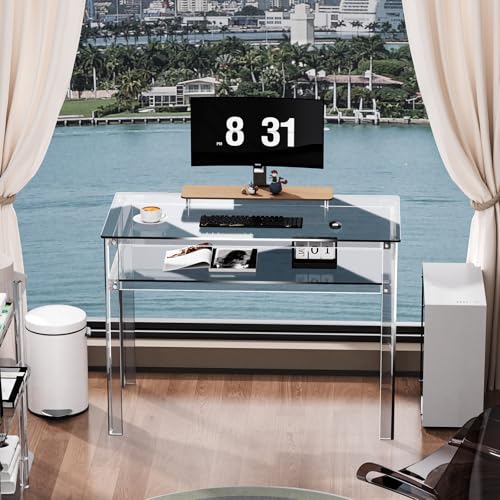Solaround SCZZ00 Clear Acrylic Desk With Open Storage thumb #4