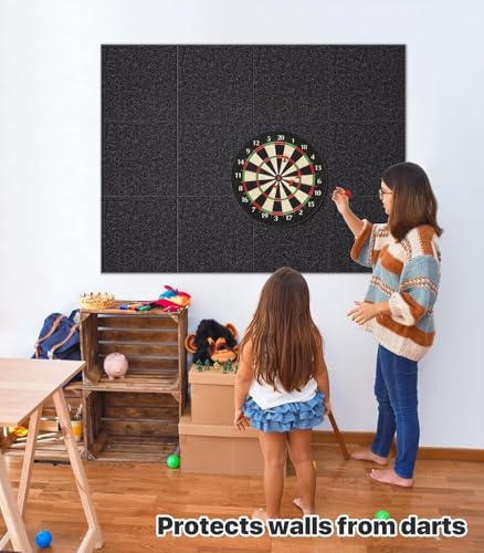 Image of BOGOTA 4 Pcs Black Felt Bulletin Board Self-Adhesive Wall Boards with 30pcs Drawing Pins Notice Board for Home Vision Board for Manifestation Pin Board for Study Room Bulletin Board Office Accessories