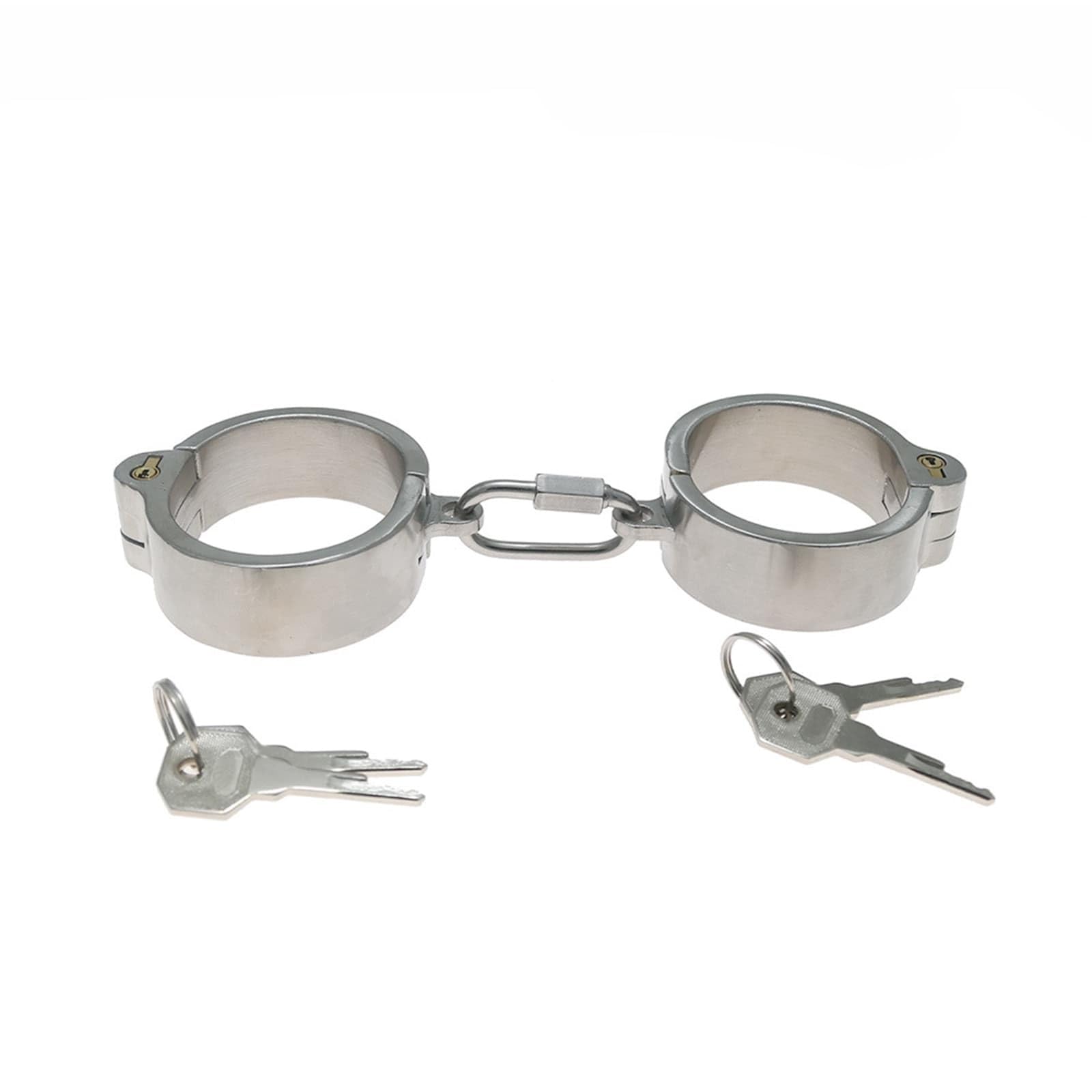 Oval Edelstahl Metall Bdsm Handfesseln Hand Manschetten, Fußfesseln Fesseln Handschellen Fußmanschetten Abschließbar Flirten SM Slave Sex Werkzeuge für Paare(Für Männer,Fußfesseln)