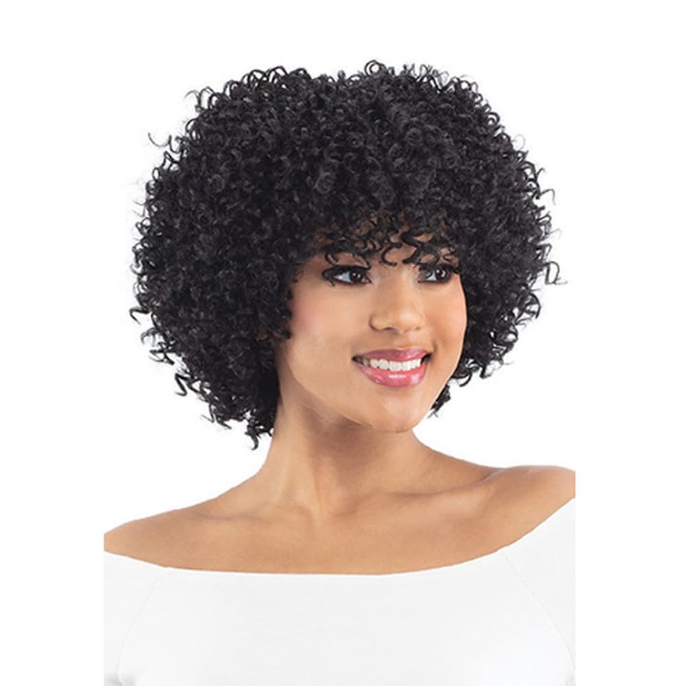 Mayde Beauty Human hair blend wig Haze Mocha (1B - Off Black)