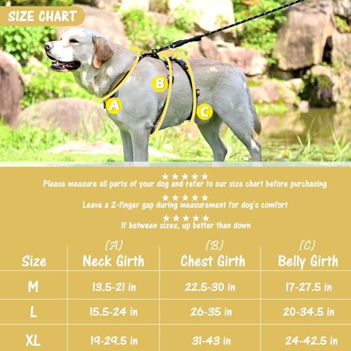 Image of Mihachi Escape Proof Dog Harness - No Pull Dog Harness with Handle, Soft Padded Reflective and Adjustable Full Body Pet Harness Vest for Medium Large Dogs Walking Hiking Training, Beige Large