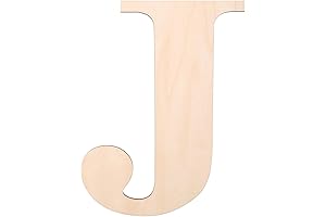 Geometric Wooden Letter "J"