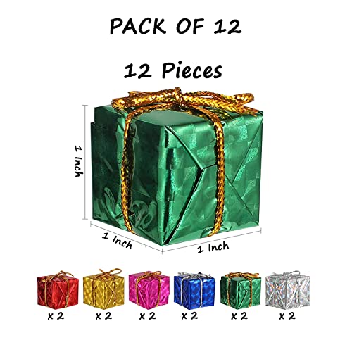 AMFIN® (Pack of 12) Christmas Tree Decoration Items/Christmas Gift Decor/Xmas Tress Decoration/X-Mas Tree Decoration/Gift Tree Decoration Box/Gift Ornaments for Tree - Image 3