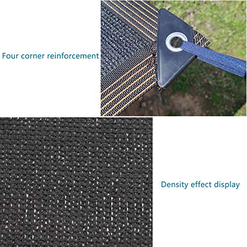 Filet d'ombrage résistant noir 10x10m pour terrasse - 5
