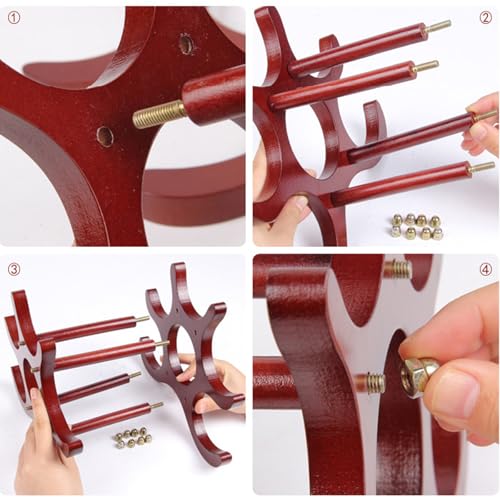 Soporte para 6 botellas de vino de madera miniatura 6
