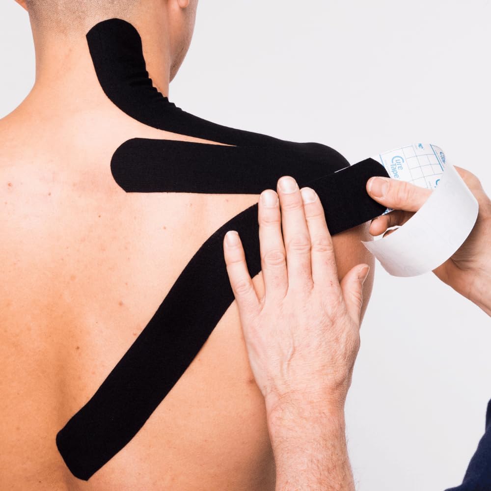 CureTape® Kinesiotapes | 40 Kinesiologie Tape Rollen (5cm x 5m) | Wasserfestes & Latexfreies Kinesiotape | Sporttape mit TÜV-Zertifikat | Für den Profi | Behandlung von Verletzungen und Beschwerden
